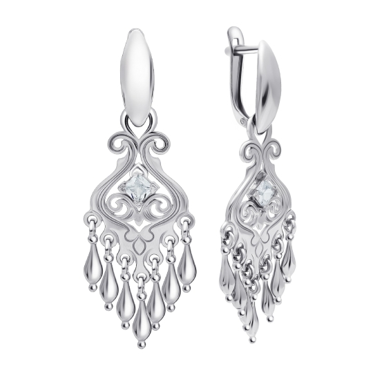 Подвеска из серебра с фианитом