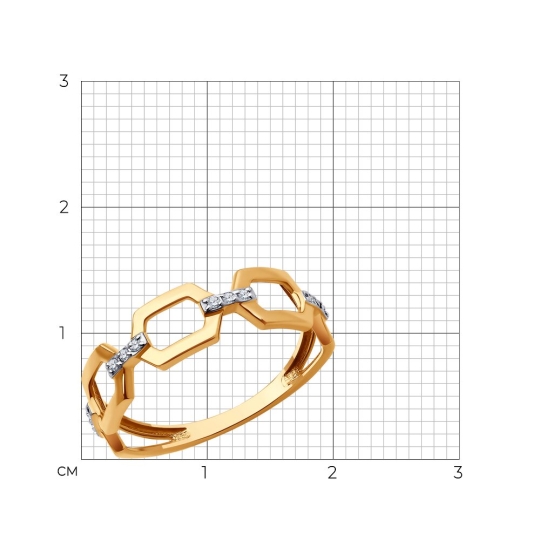 Браслет из золота с фианитами