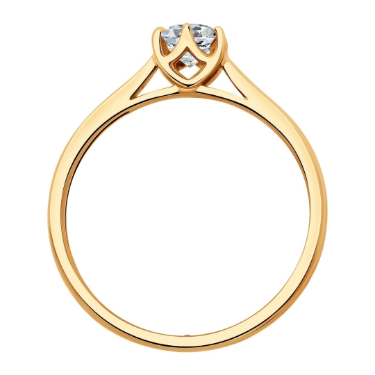 Кольцо из золота с фианитами