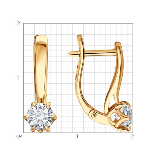 Серьги из золота с бриллиантами