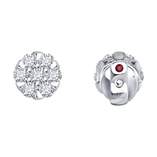 Серьги из золота с фианитами