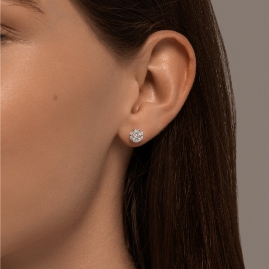 Серьги из золота с фианитами