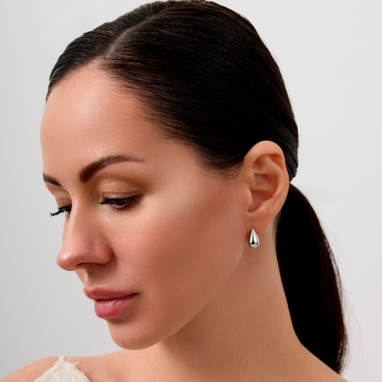 Серьги из белого золота