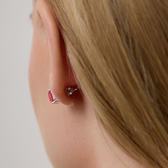 Серьги из серебра с горным хрусталем