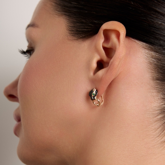 Одиночная серьга из золота с фианитом