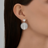 Серьги из серебра с чернением