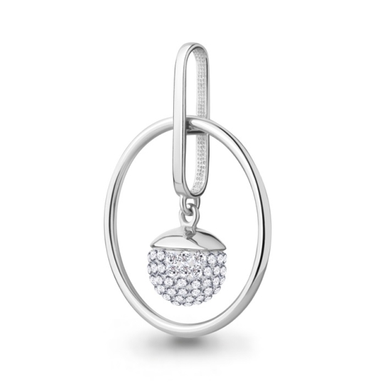 Подвеска из дерева с серебряными вставками и образом "Николай Чудотворец"