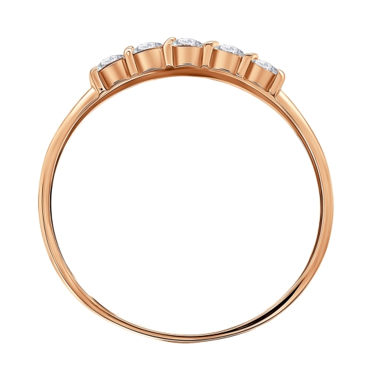 Кольцо из золота с султанитом и фианитами