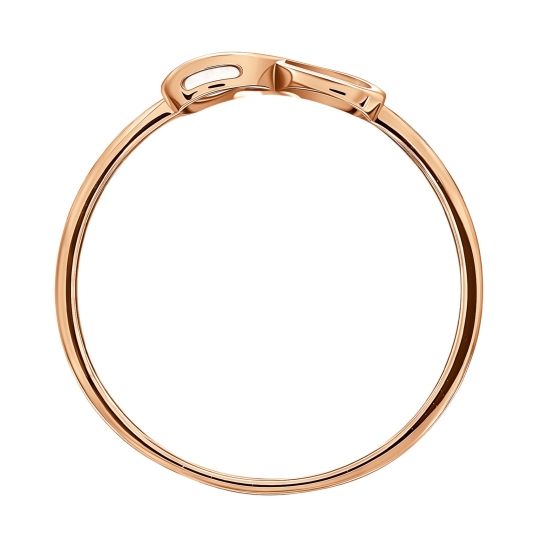 Кольцо из золота с аметистом и фианитами 