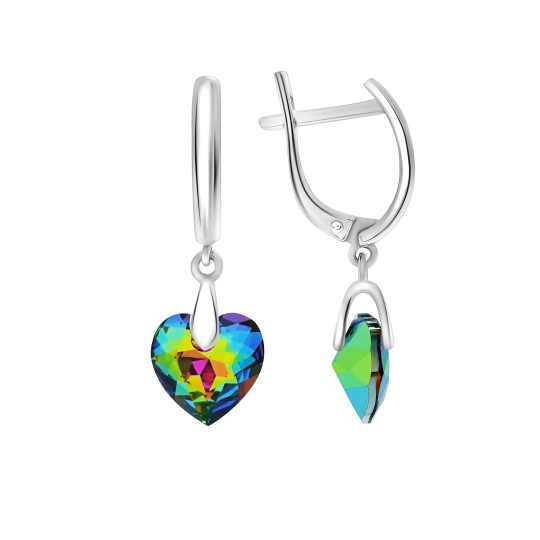 Серьги из серебра с фианитами