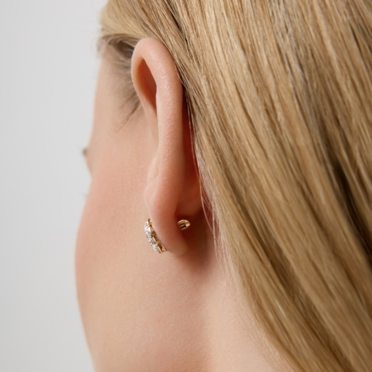 Серьги из золота с фианитами