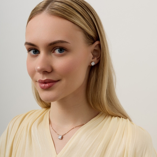 Серьги из золота с фианитами