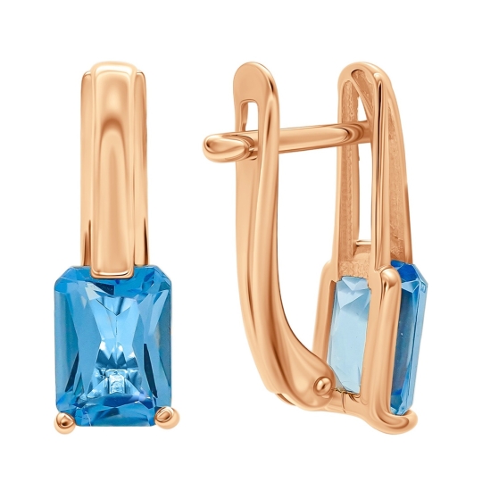 Кольцо из золота с ситаллом топаз Swiss