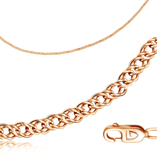 Цепь из золота плетения "Бисмарк"