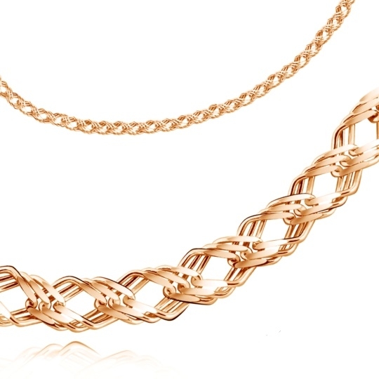 Цепь из золота плетения "Бисмарк"