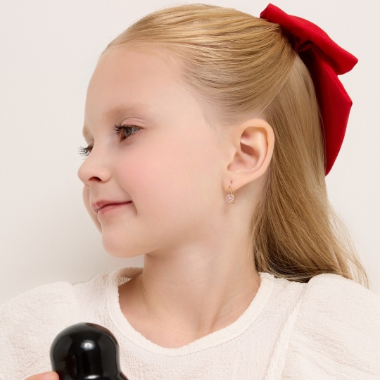 Серьги из золота с фианитами