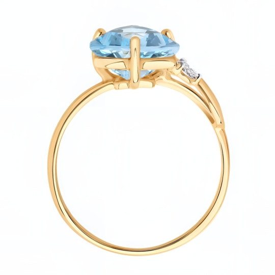 Кольцо из золота с фианитами