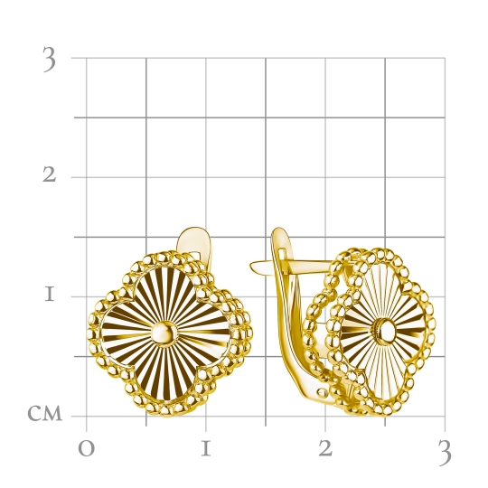 Серьги из лимонного золота