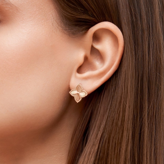 Серьги из золота с фианитами 