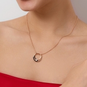 Подвеска из золота с черными фианитами