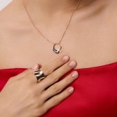 Подвеска из золота с черными фианитами