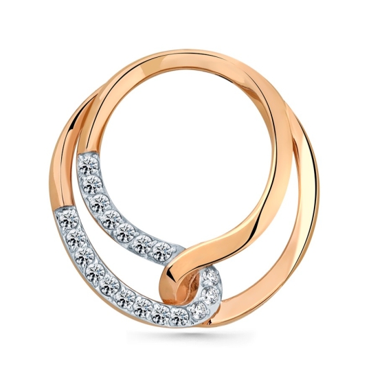 Подвеска из золота с черными фианитами