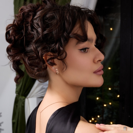 Серьги из белого золота с бриллиантами