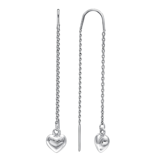 Серьги из серебра с фианитами