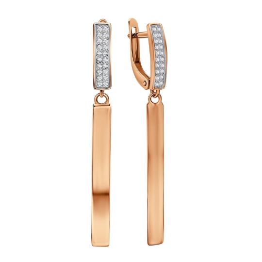 Серьги из золота с бриллиантами и сапфирами