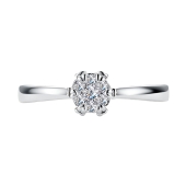 Кольцо из белого золота с бриллиантами