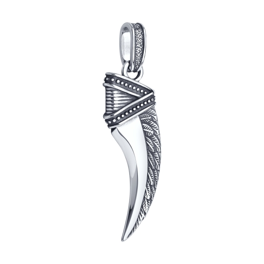 Подвеска из серебра с ювелирным кристаллом раухтопаз