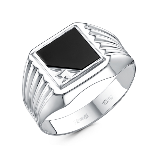 Кольцо из серебра с позолотой и фианитами