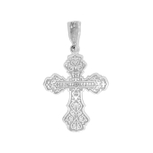 Подвеска-крест из серебра