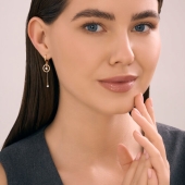 Серьги из золота с фианитами
