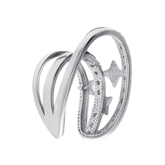 Серьги из серебра с фианитами