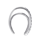 Серьга-кафф из серебра с фианитами