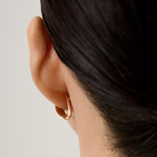 Серьги из золота с алмазной гранью