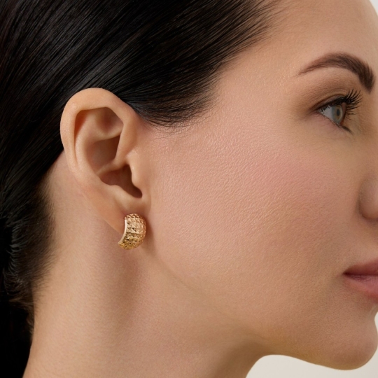 Серьги из золота с алмазной гранью