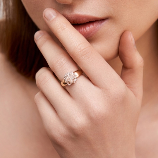 Серьги из золота с фианитами