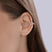 Серьга-кафф из серебра