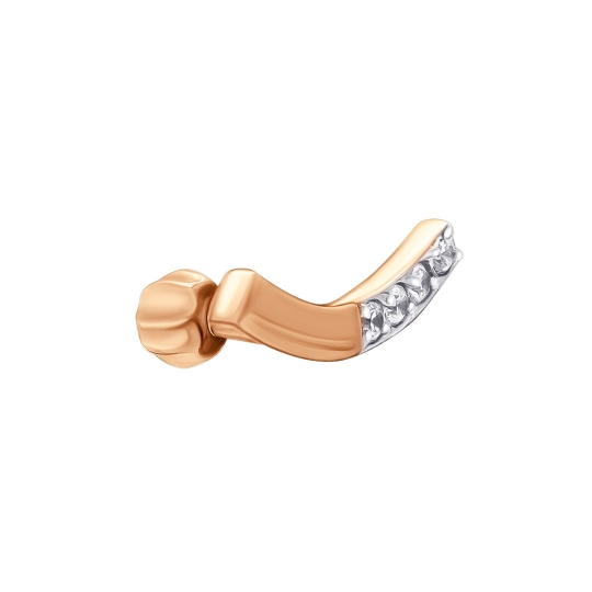 Серьги из золота с фианитами