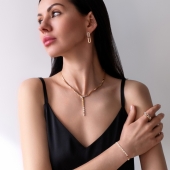 Колье из золота с фианитами