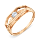 Кольцо из золота с фианитом