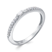 Кольцо из белого золота с бриллиантами