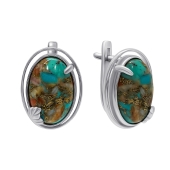 Серьги из серебра с бирюзой