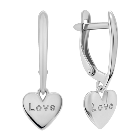 Серьги из серебра с агатами и фианитами