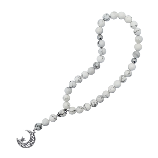 Чётки из агата с серебряными вставками