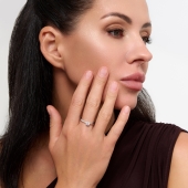 Кольцо из белого золота с бриллиантом 0,4 ct