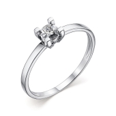 Кольцо из белого золота с бриллиантом