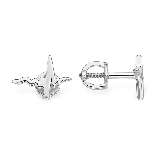 Серьги-конго из серебра